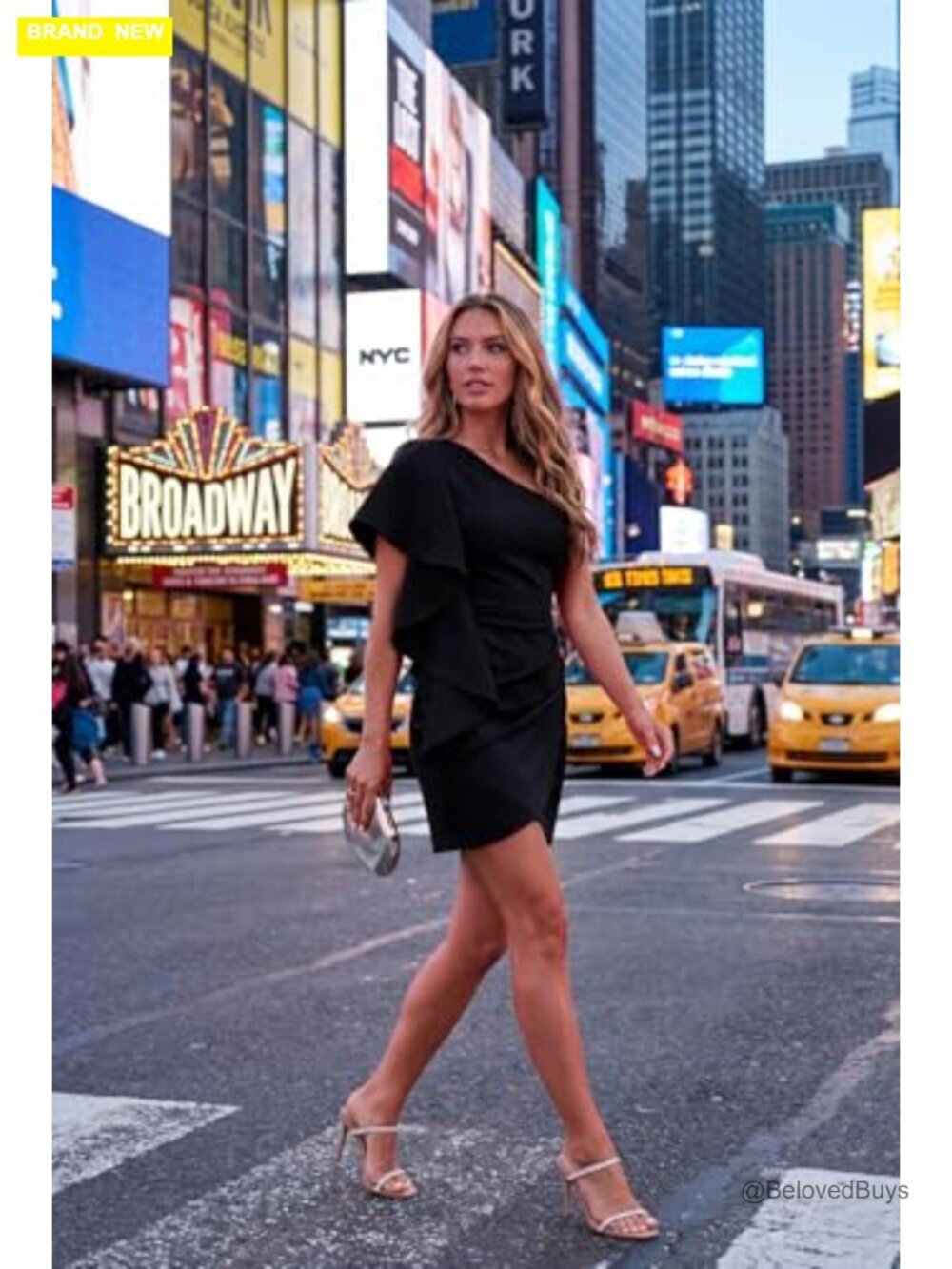 Sexy One Shoulder Ruffle Bodycon Ruched Mini Dress - Picture 5 of 7